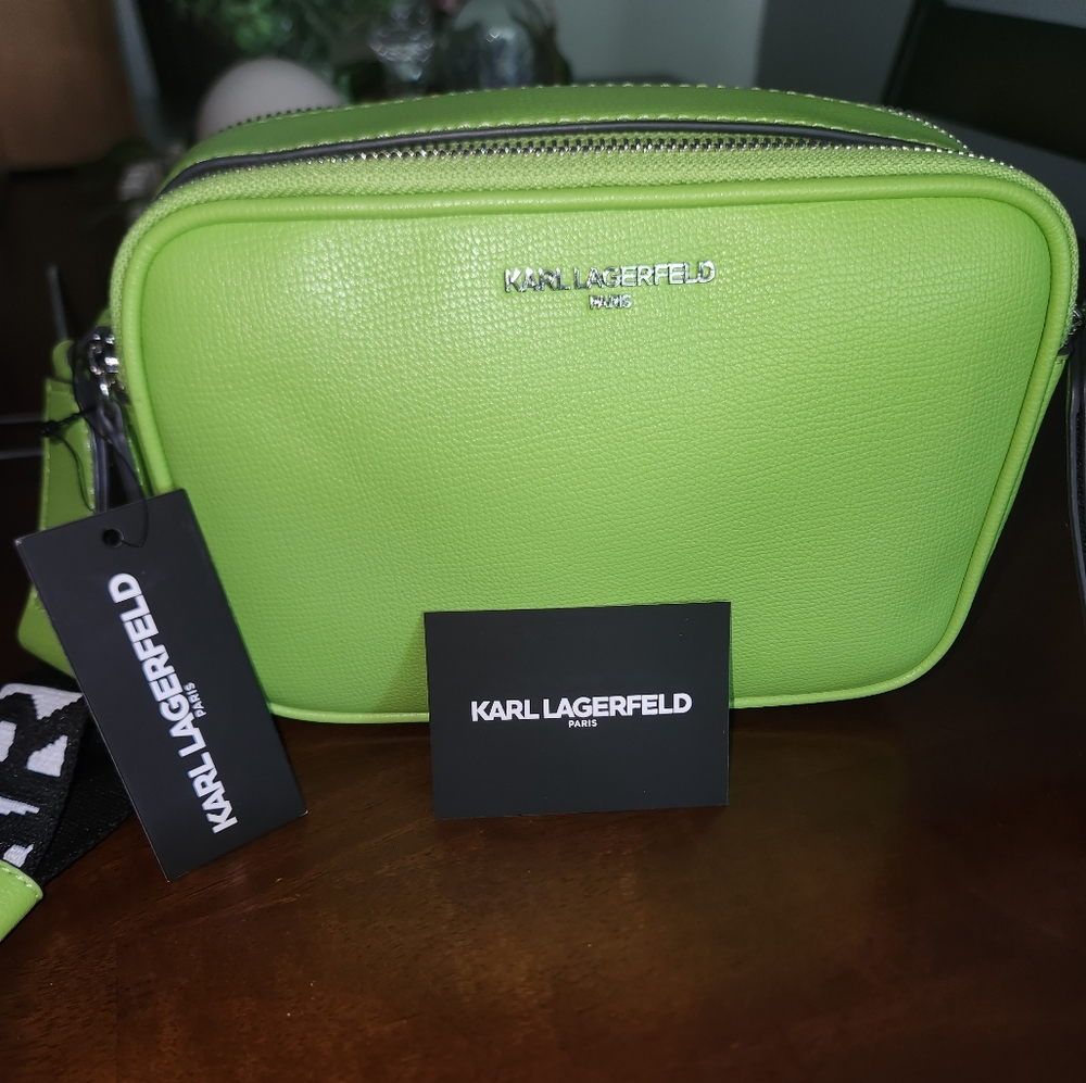 Karl Lagerfeld Green Crossbody Camera Bag